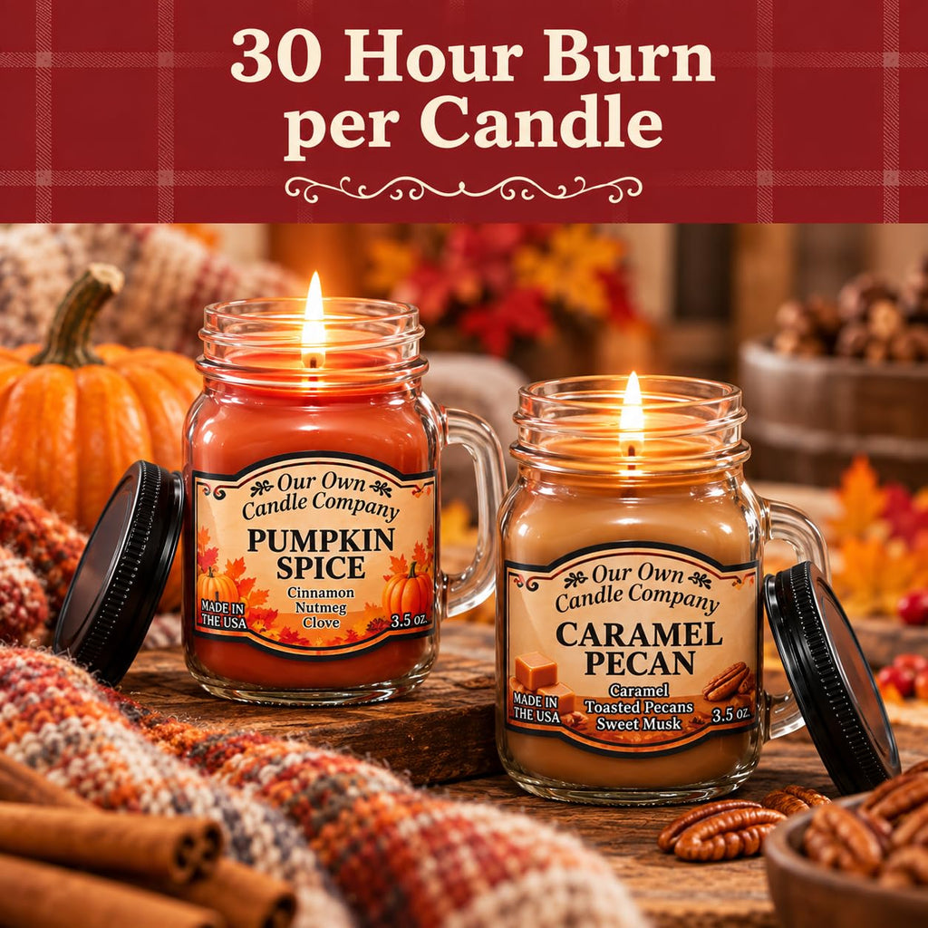 Fall Assortment 4 Pack Mini Mason Jar Candles