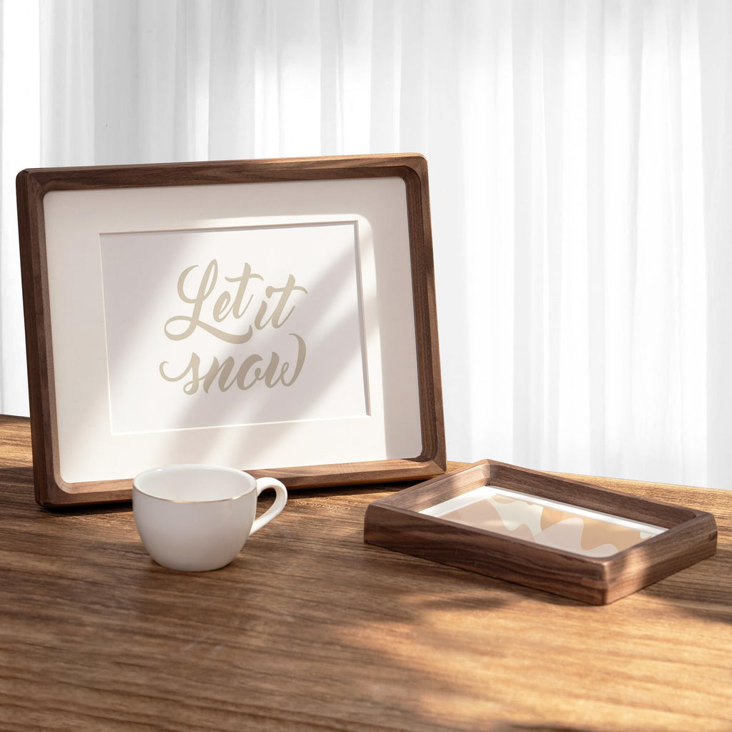 Picture Frame, USA-Sourced Hardwood Photo Frame, Walnut, 8x10
