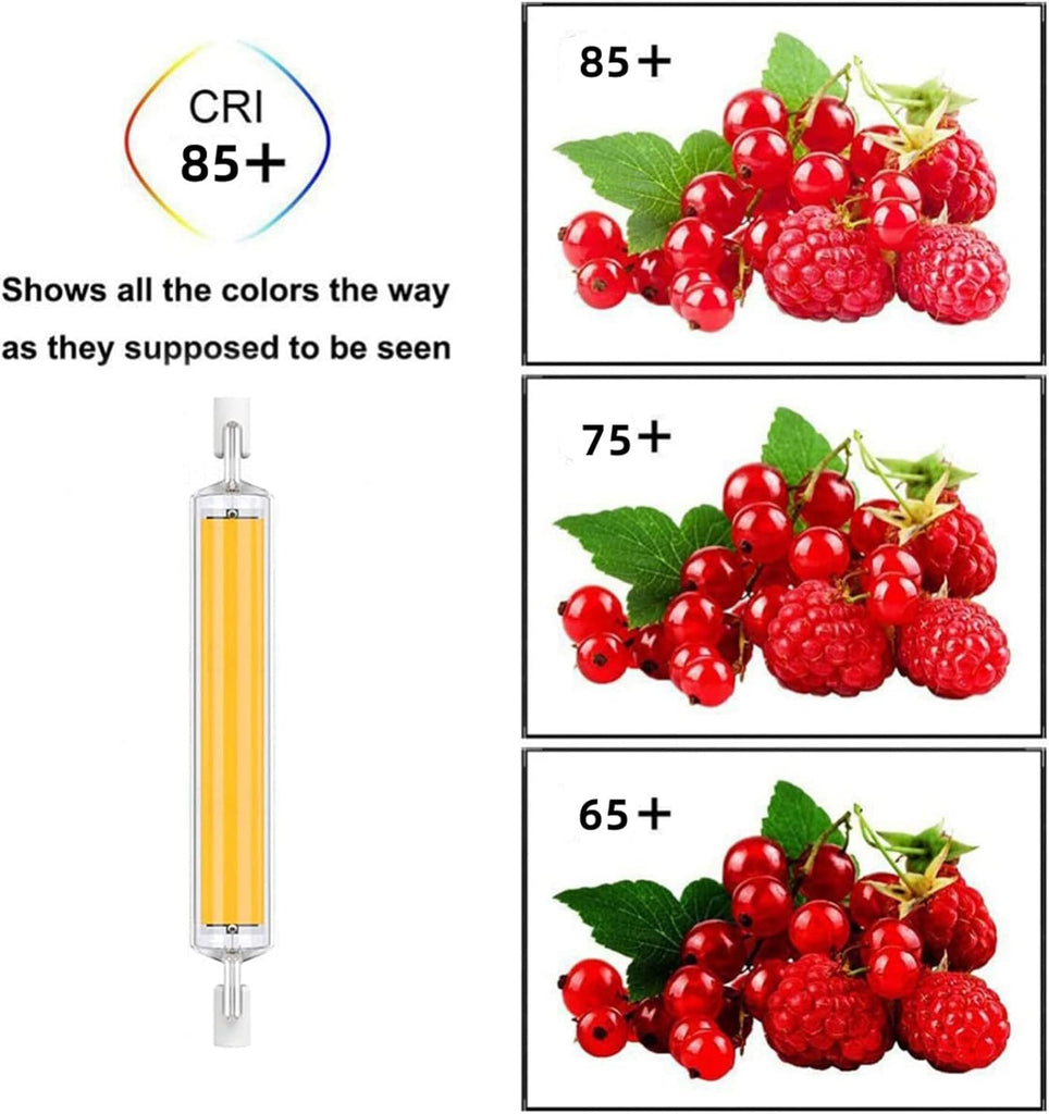 118mm R7S LED Bulbs Dimmable 20W LED COB Light J Type 118mm T3 Led Bulb Double Ended LED Lights 130W Halogen