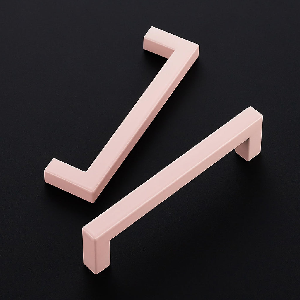 Pink Square Cabinet Handles Drawer Pulls,5 Inch,50 Pack
