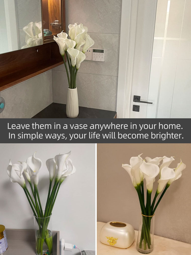 Calla Lily Flowers, Real Touch Faux Calla Lily Stems for Vases