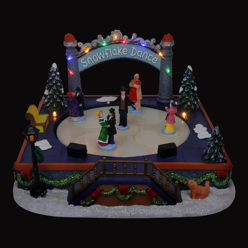 Ballroom Dance At the Snowflake Ball - Animated Christmas Village Tabletop With Music - Perfect Addition to Your