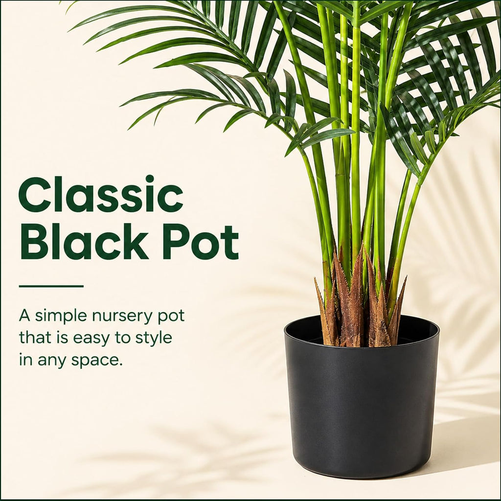 Artificial Palm Tree 6.2ft Tall Fake Palm Tree Indoor Decor with 18 leaves and Real Bark Design Faux Tropical Areca