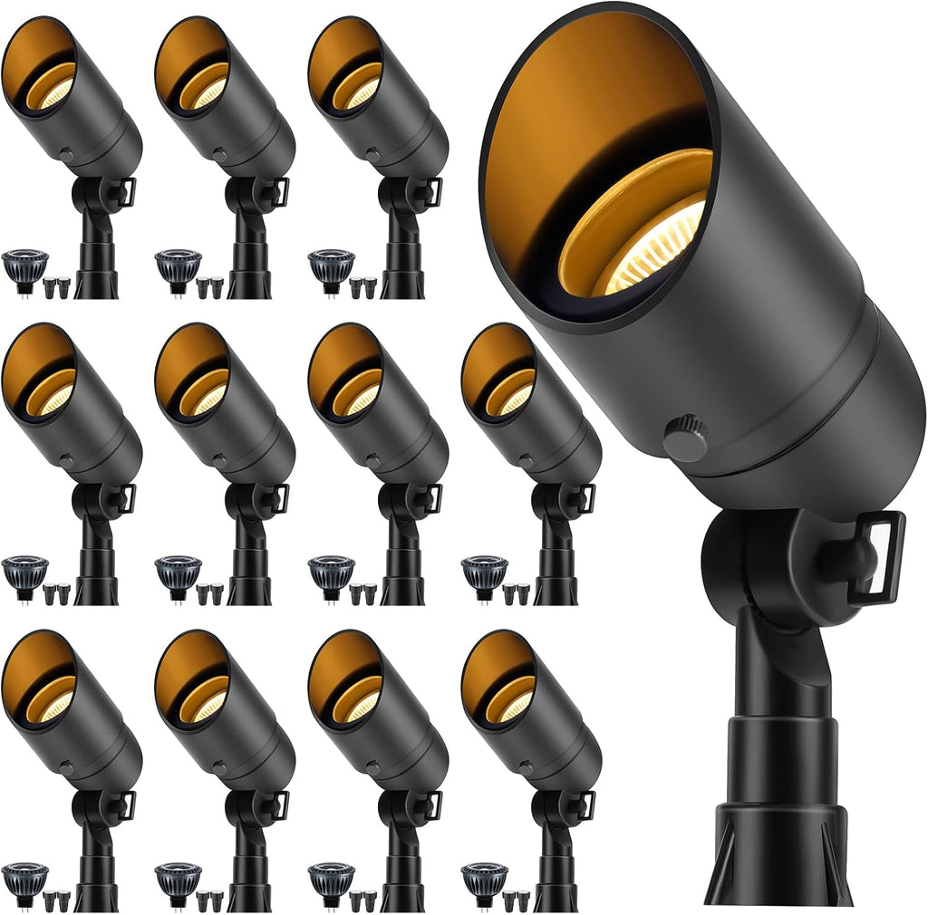 Low Voltage Landscape Spotlight, 12V LED Outdoor Landscape Lighting, Landscape Spot Lights Wired for Garden and Yard