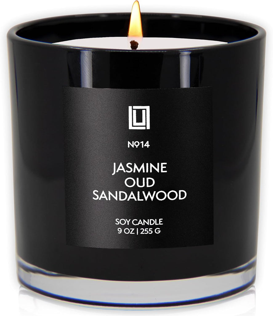 Jasmine, Oud & Sandalwood Scented Soy Blend Jar Candle, 9 Oz. - Set of 9