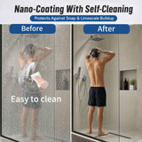 Frameless Shower Door 56-60 in W x 75 in H, Sliding Shower Door with 5/16"(8mm) Clear Tempered Glass Shower Doors