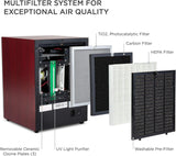 5-in-1 HEPA Air Purifier & Ozone Generator W/Digital Display Timer and Remote, Ionizer & Deodorizer 