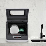 Dishwasher, 1200W Countertop Dishwasher with 3 Washing Programs Dishwasher with 360 Degree Spraying Water 75°C Air Dry
