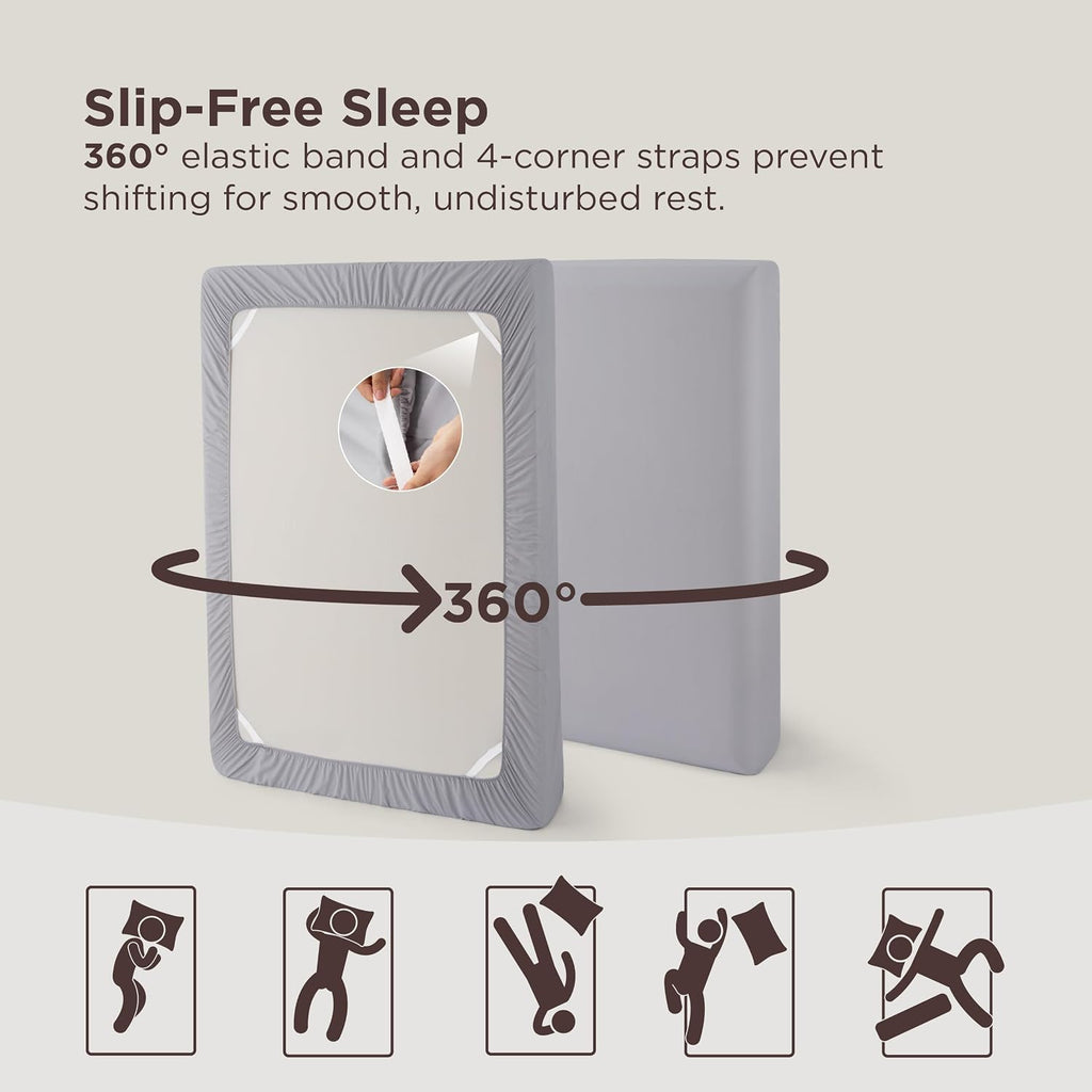 Deep Pocket King Sheet Set - Fits Mattresses Up to 21 Inches Thick - 4 Piece GentleSoft Bed Sheets, Moisture Wicking