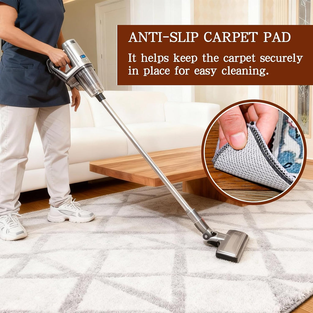 Rug Pad Waterproof Non-Slip 5x7 ft, 1/8" Thick Felt Cushion Pad for Area Rugs - Protects Hardwood, Tile & Laminate - Set of 35
