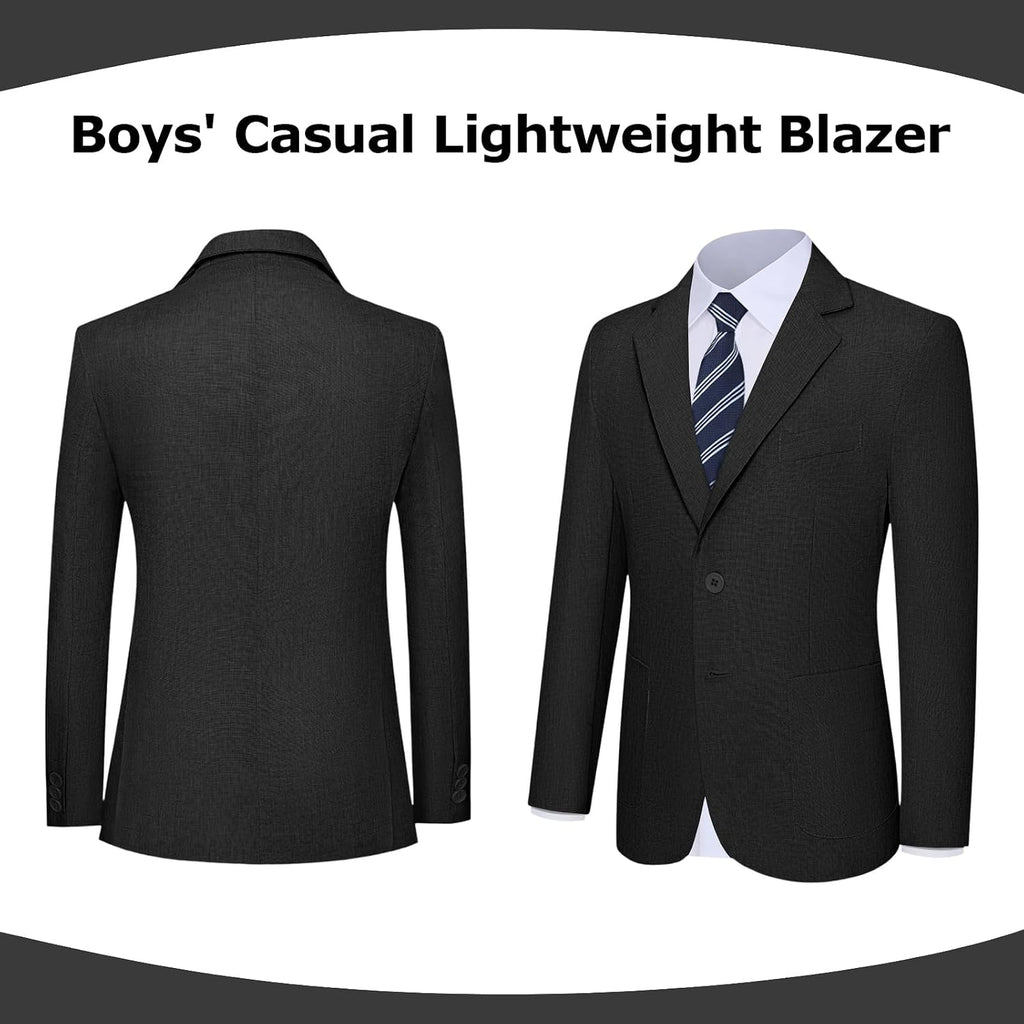 Boys Lightweight Blazer Summer Casual Sport Coat Wedding Suit Jacket