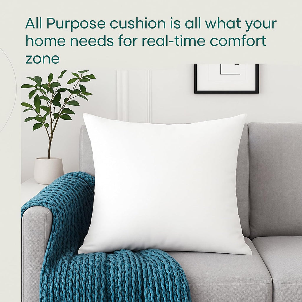 12x20 Pillow Insert White Decorative Pillows for Sofa Bed, Fluffy Pillow Inserts for Cushion Covers, Bed - Set of 2