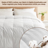 Goose Feather Down Comforter Full/Queen - All Season Duvet Insert Ultra Fluffy Soft 100% Cotton Shel