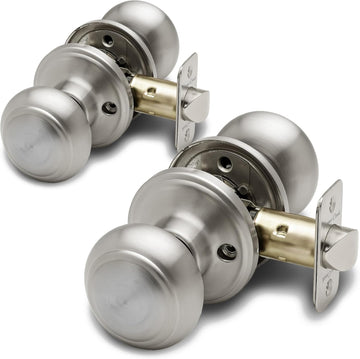 Colonial Passage Interior Door Knob - ANSI Grade-3 Certified, Modern Heavy Duty Handle, Easy Install and Reversible