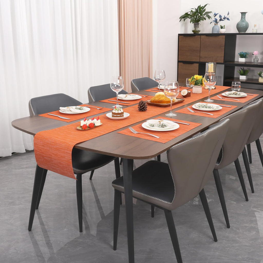 Orange Placemats Set of 8 for Dining Table Thanksgiving Placemats