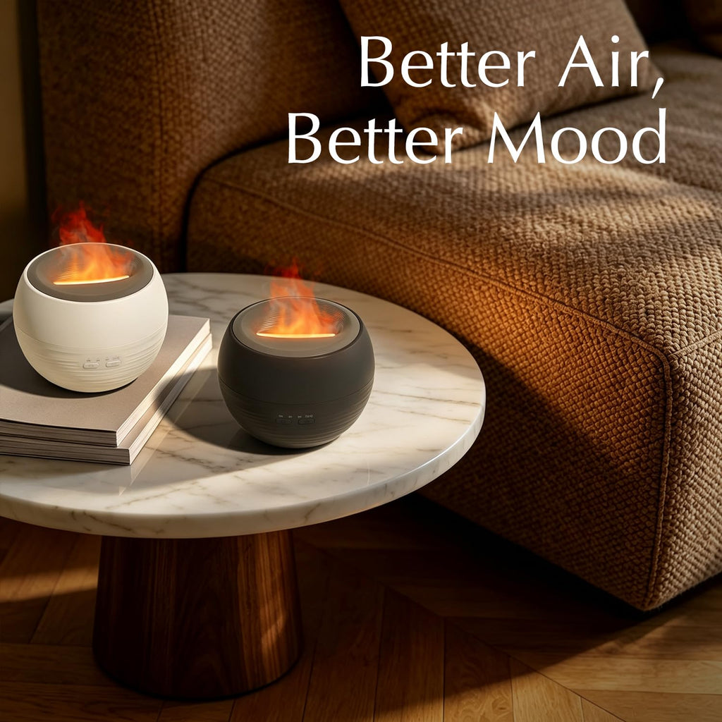 2 Pack Flame Essential Oil Diffuser, 260ml Fire Diffuser