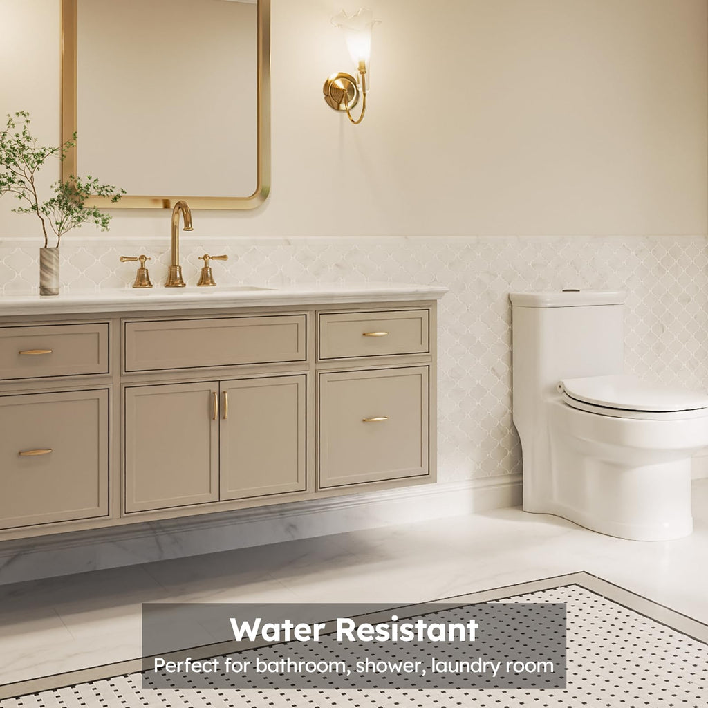 Natural Marble Mosaic Tile Honed, 3 Inch Arabesque, 5 Sheets