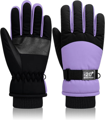 Kids Waterproof Winter Snow Ski Gloves