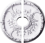 18"OD x 3 1/2"ID x 1 3/8"P Antioch Ceiling Medallion, Fits Canopies up to 3-1/2", 2 Piece
