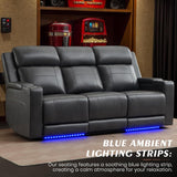 Power Reclining Sofa with Adjustable Headrest
