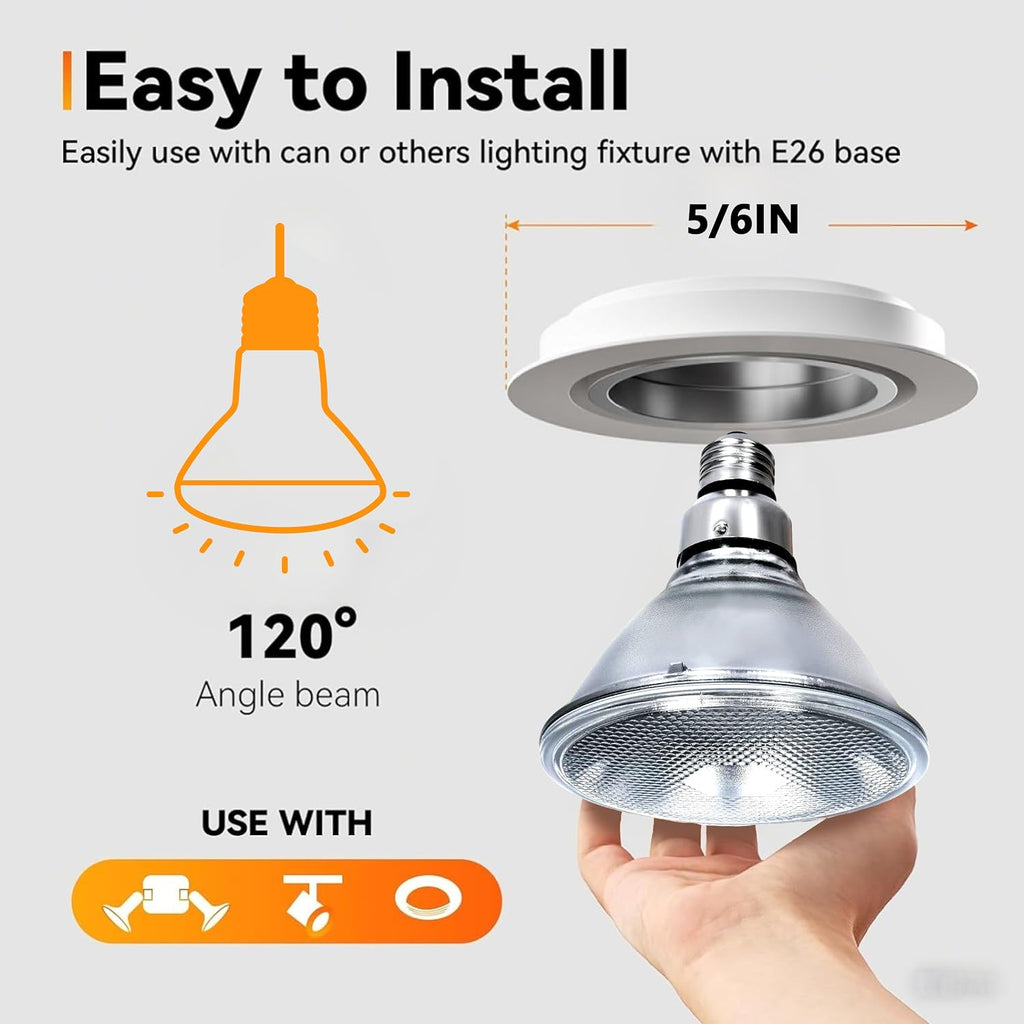Par38 Halogen Bulb 90W 120V,Halogen Flood Light Bulb 4Pcs