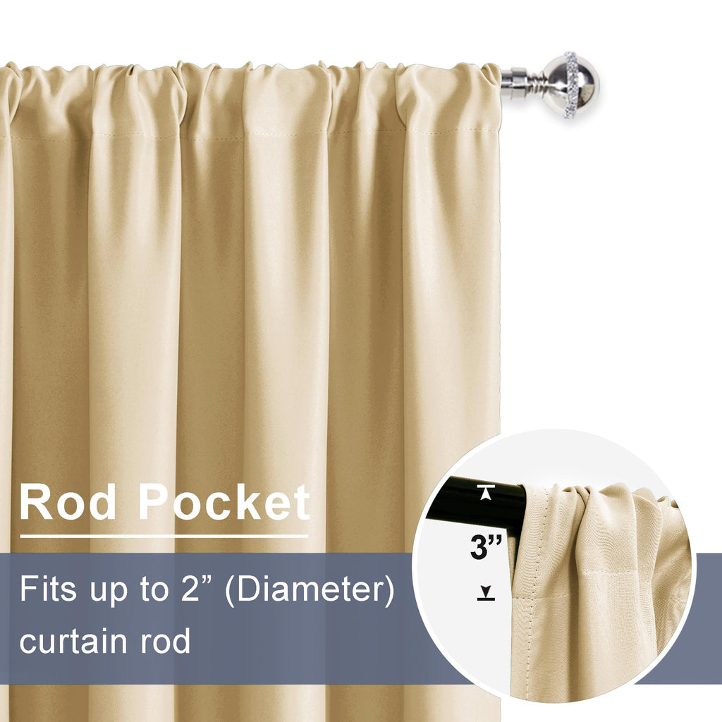 Blackout Curtains Living Room 42 x 72 Inches Long