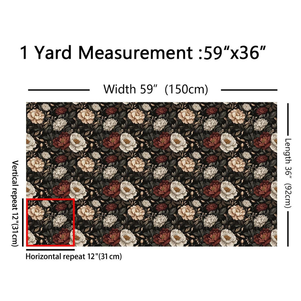 Floral Fabric by The Yard Peony Soft Not Stretchy Decor for