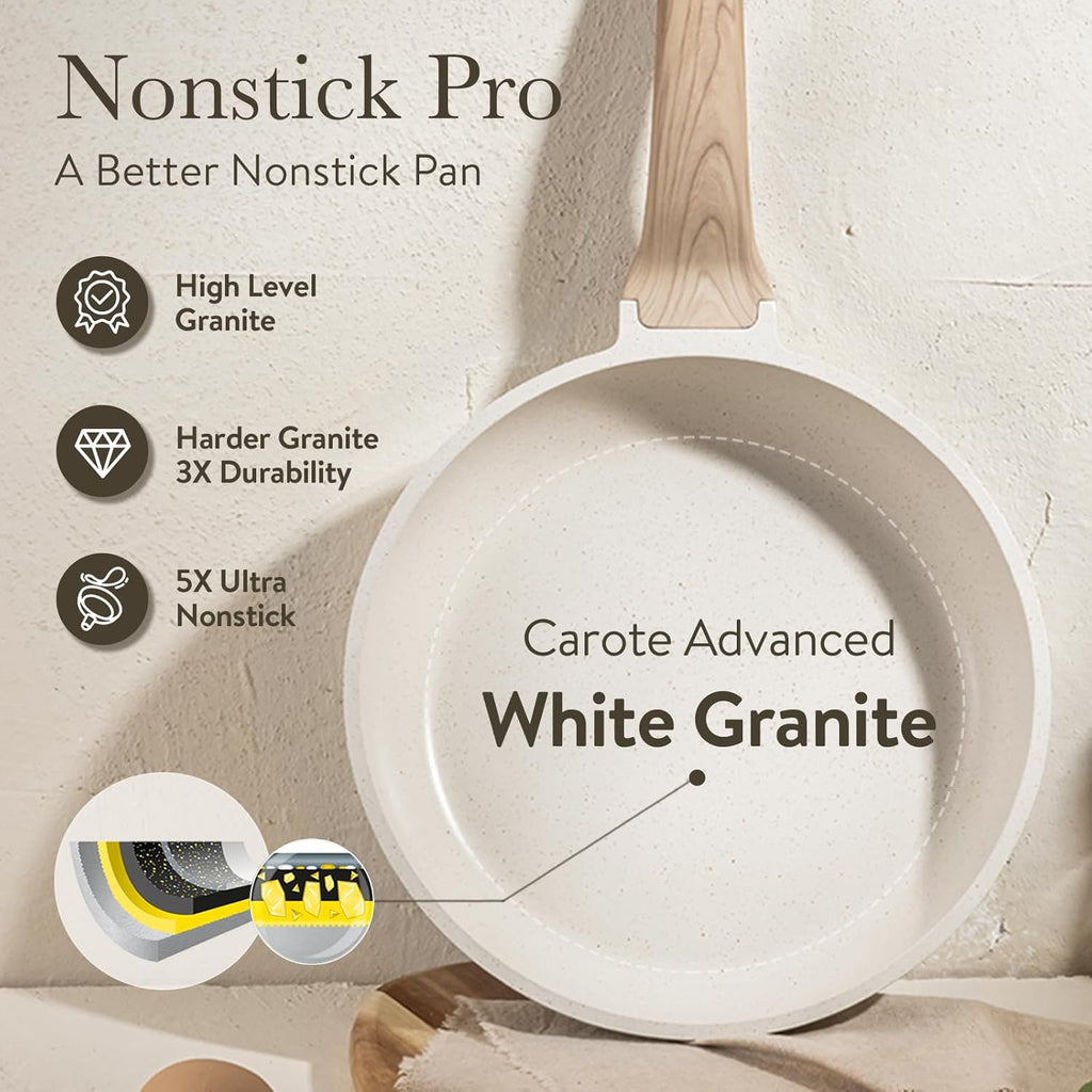 Pots and Pans Set, Nonstick Cookware Sets, 14pcs | Induction Cooking, Ultra Durable, Easy to Clean, Even Heating