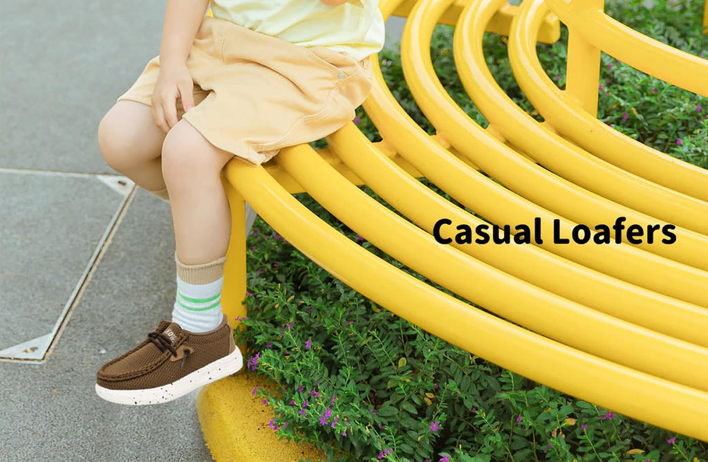 Kids Boys Girls Loafers Slip-On Casual Walking Boat Dress Shoes