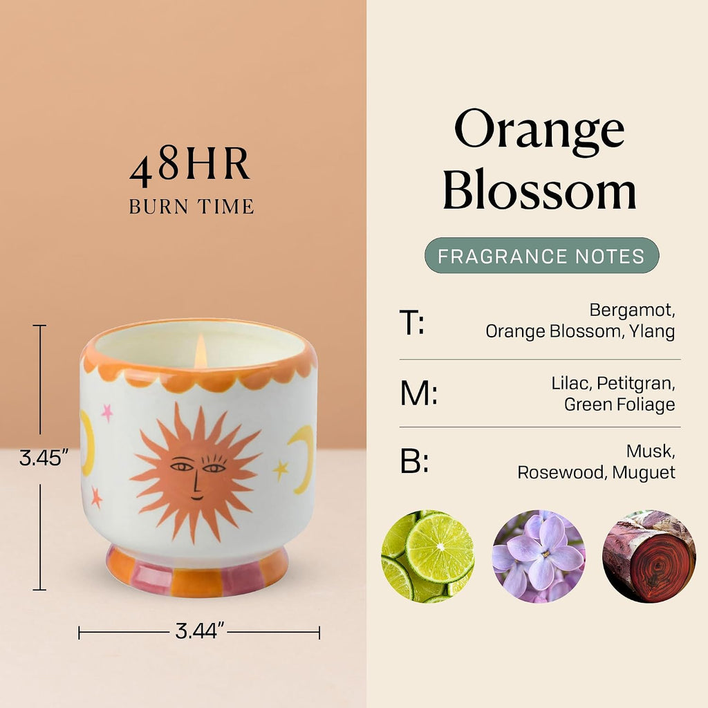 A Dopo Scented Candle, Sun, Orange Blossom, 8 oz