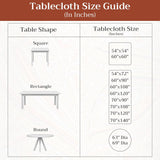 Table Cloth Square Table 100% Cotton 60 x 60 Inches Tablecloth Reusable Decorative for Dining Kitche