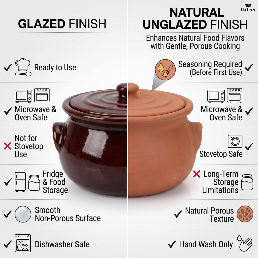 Suphan Handmade 7.6-Quart Large Clay Cooking Pot with Lid, Natural Unglazed Cookware, Terracotta Cazuela, Casserole