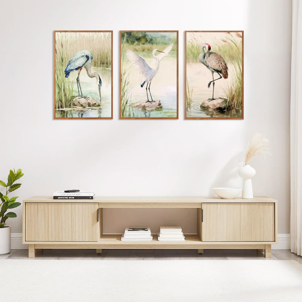 Blue Heron Wall Art Coastal Birds Wall Decor Sea Bird Art Prints