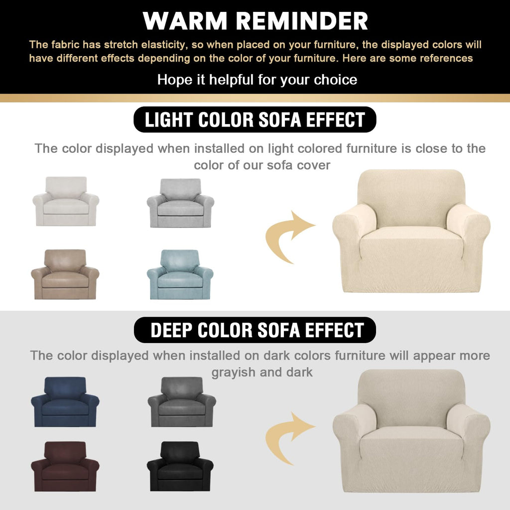 Stretch Chair Cover Chair Slipcovers with Arms 1-Piece Chair Sofa Slipcovers or Living Room Non Slip Armchair Cover
