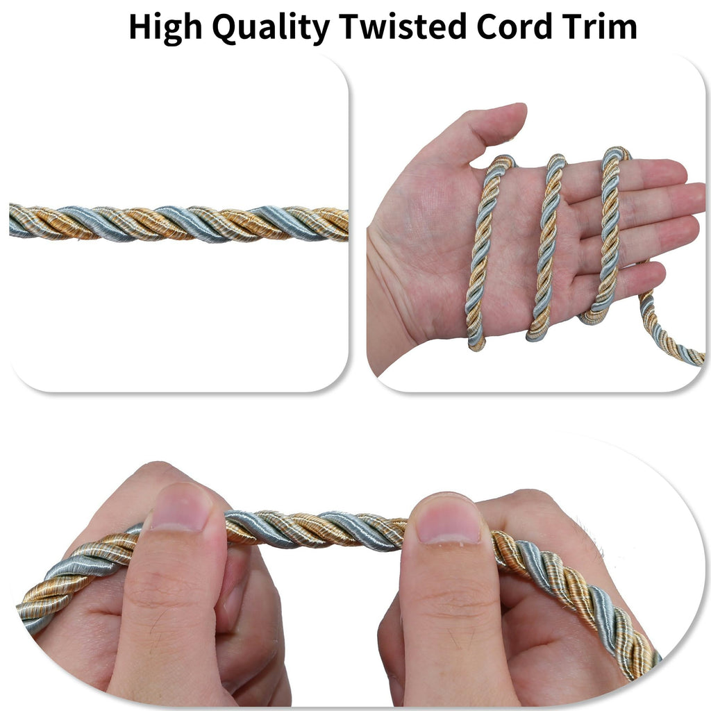 M Twisted Cord Trim Rope(Mix Blue) - 10 Yards 8m