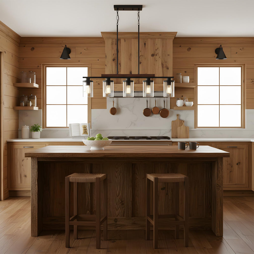 Farmhouse Kitchen Island Light Fixtures, Dining Room Light Fixture, 5-Light