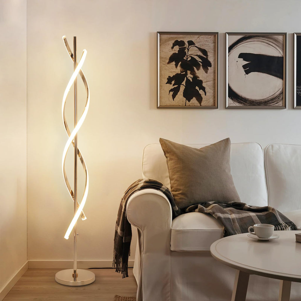 40W LED Floor Lamp Remote Control Dimmable Spiral Floor Lamp Indoor Tall Lamp Floor Lamps s Family Rooms Bedrooms
