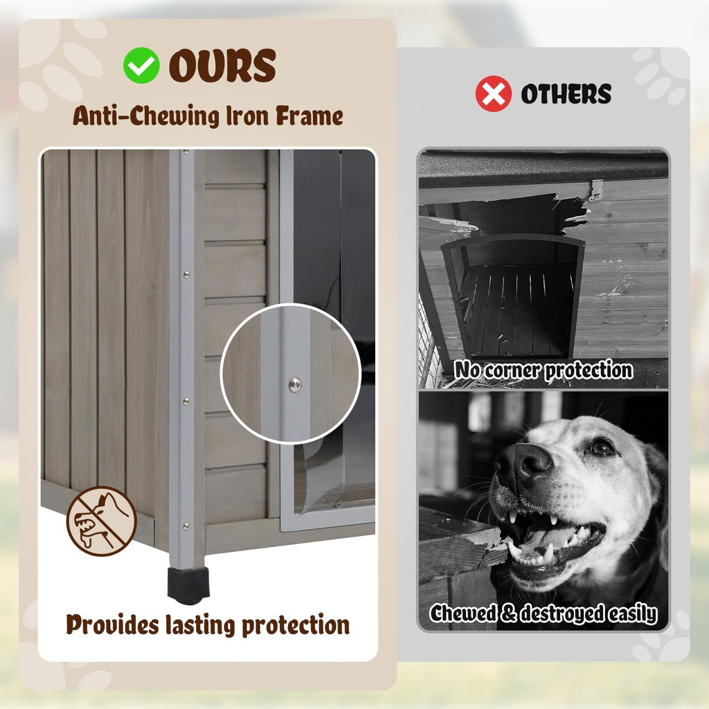 Outdoor Dog House Weatherproof for Medium & Large Dogs