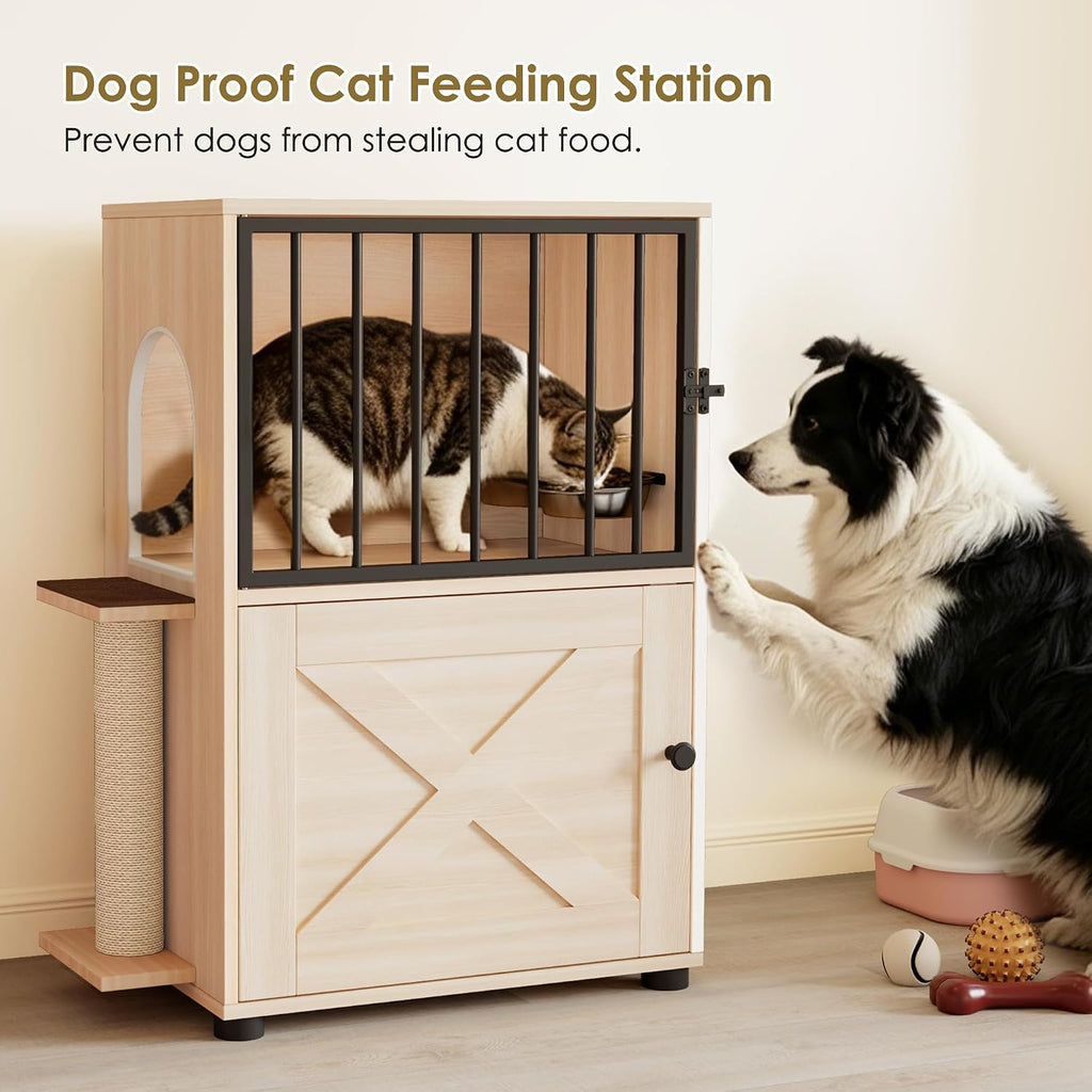 Dog Proof Cat Feeding Station, Dog Proof Cat Feeder, Cat Food Table, Nature