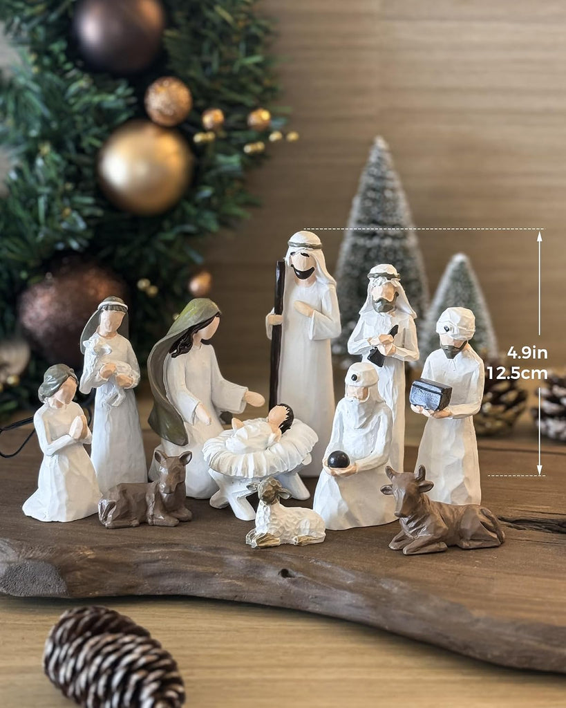 Nativity Set Indoor - 12 Pieces Christmas Nativity Scene Set