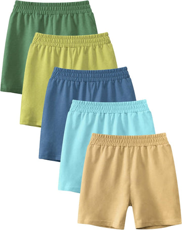 Toddler Boy Cotton Shorts, Kids Summer Light Weight Soccer Shorts