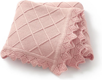 100% Organic Cotton Baby Blanket for Boys Girls, 31.5x40 Inches