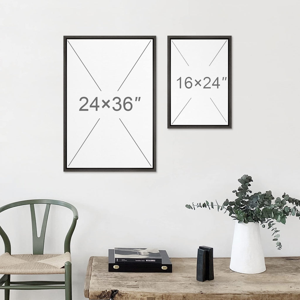 Framed Canvas Print Wall Art Set Abstract Landscape Nature Wilderness Illustration Modern Art Decorative Realism