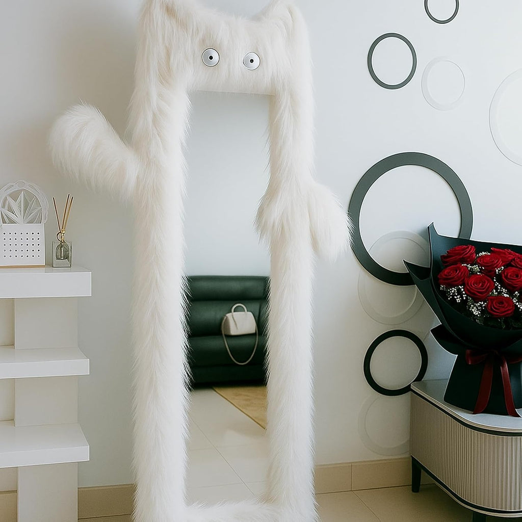 Faux Fur Fluffy Craft Fabric 23.6x23.6 inch White for Christmas Decorations