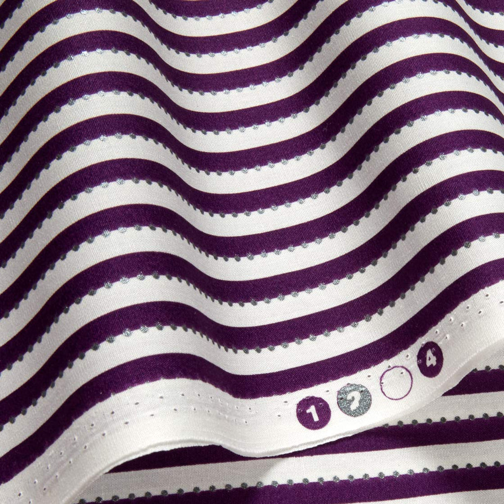 BeColourful Stripe Purple, Fabric by the Yard