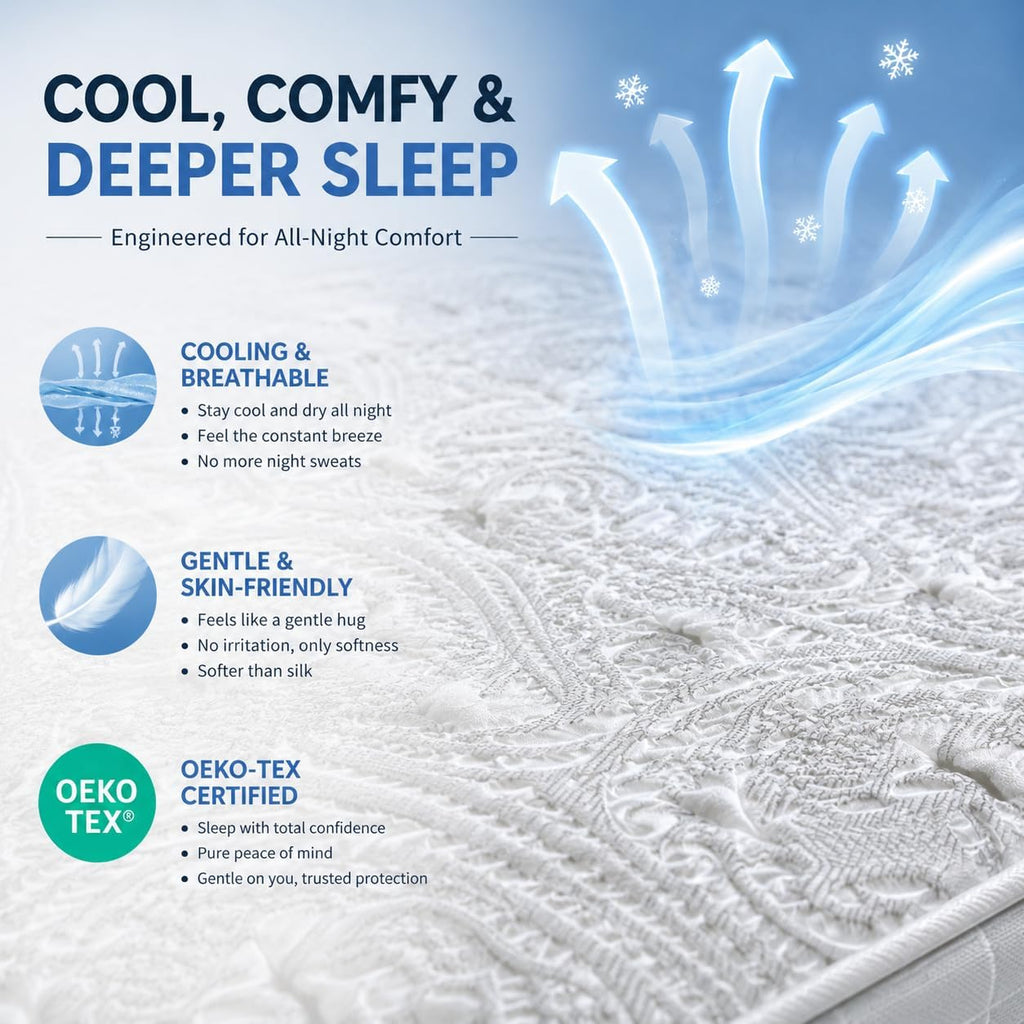 California King Mattress 14 Inch, Cal King Hybrid Mattress in a Box, Medium Firm Mattress with Cooling Gel Memory