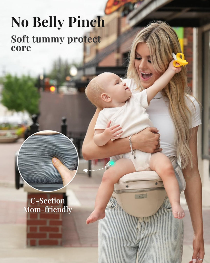 StowNGO Pro Safety-Certified Ultra Storage Baby Carrier, Khaki
