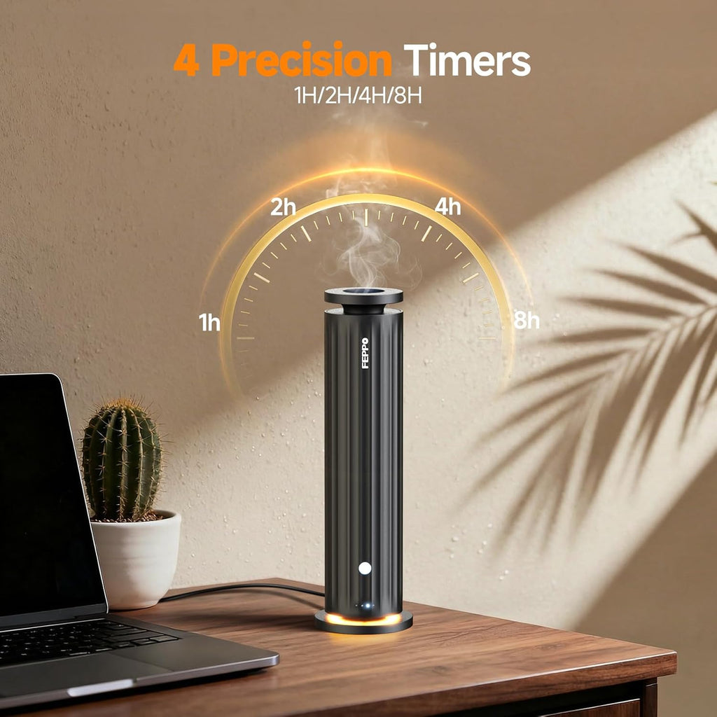 Waterless Diffuser - Diffuser Hotel Office Spa Large Room | Diffuser with 5×20 mL Hotel Scent Oils, 6 Scent Levels, 4