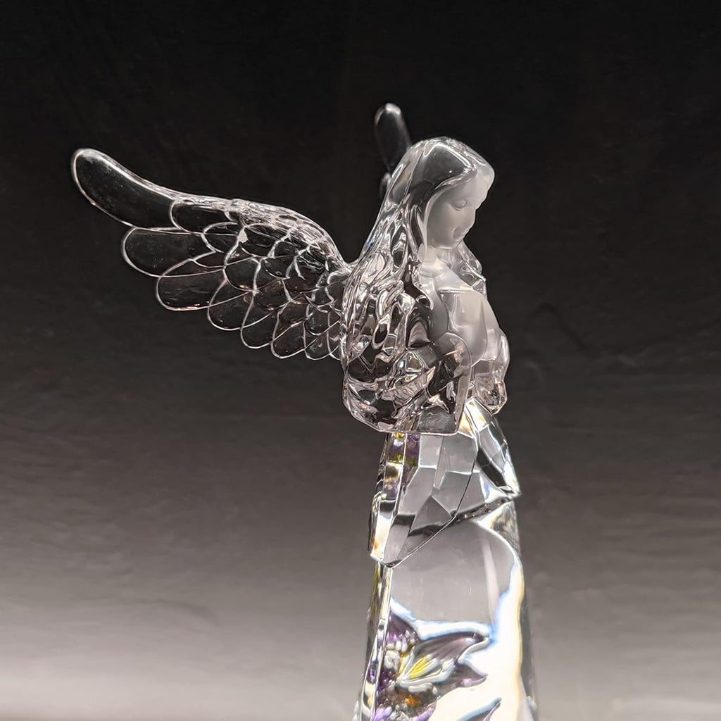 Praying Angel Acrylic Statue 8.6"H LED Lighted Christmas Decor