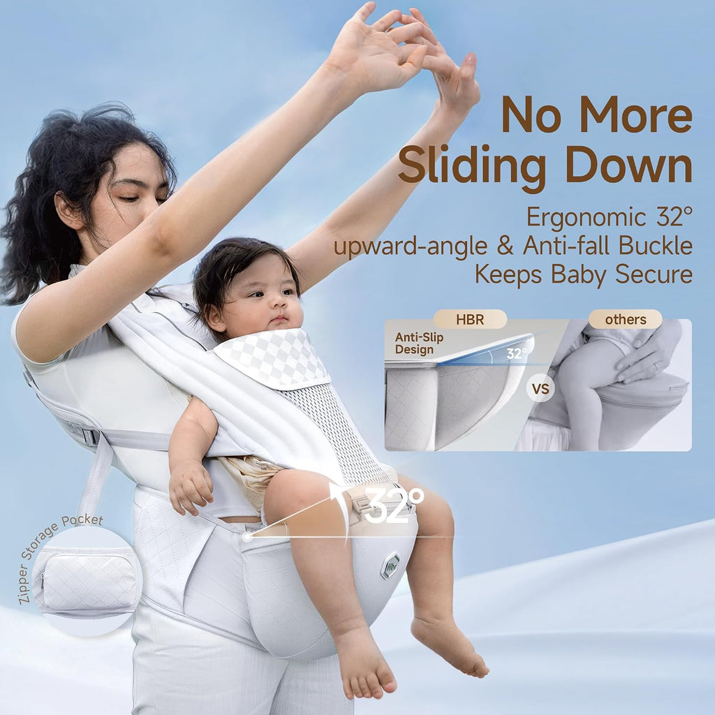 IGR-Certified Ergonomic Front-Facing Baby Carrier with Hip Seat, in-1